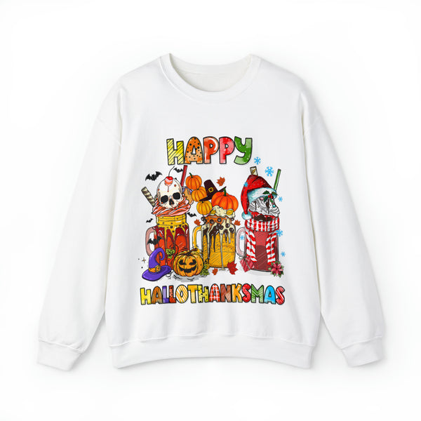 Happy Hallothanksmas Unisex Heavy Blend™ Crewneck Sweatshirt