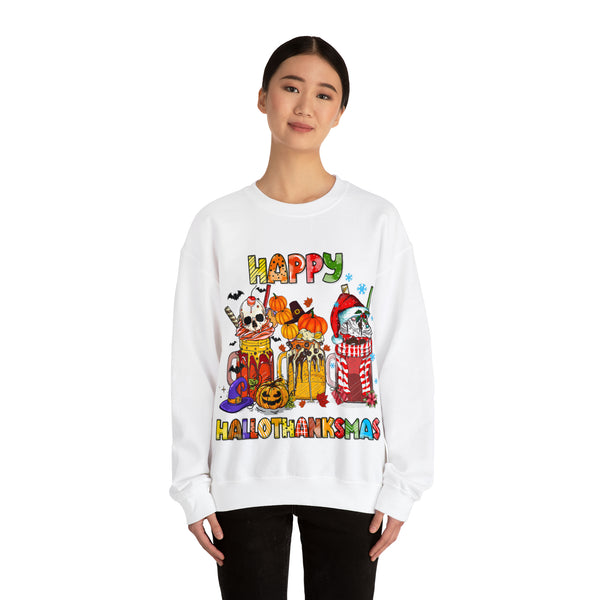 Happy Hallothanksmas Unisex Heavy Blend™ Crewneck Sweatshirt