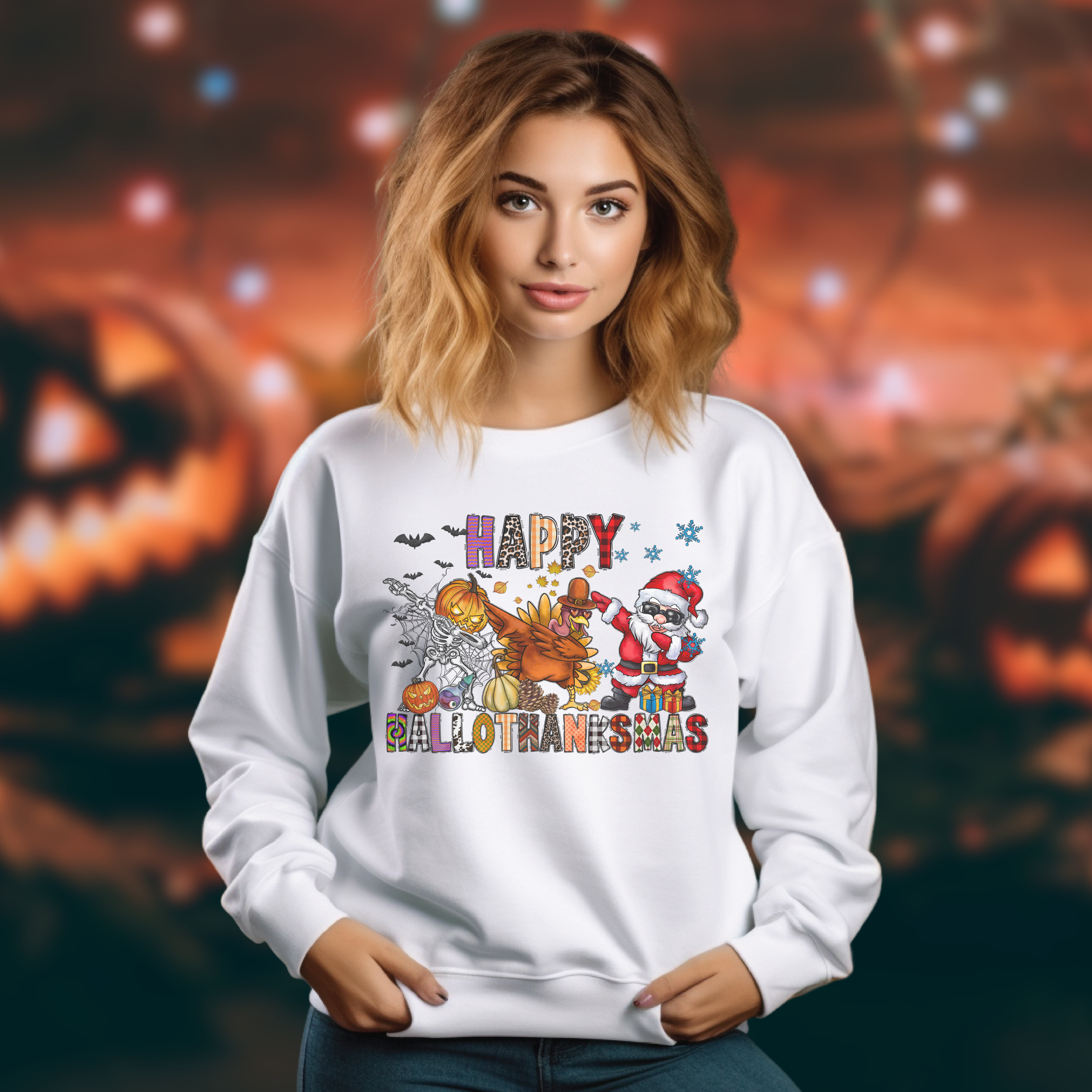 Happy Hallowthankmas Sweater V2