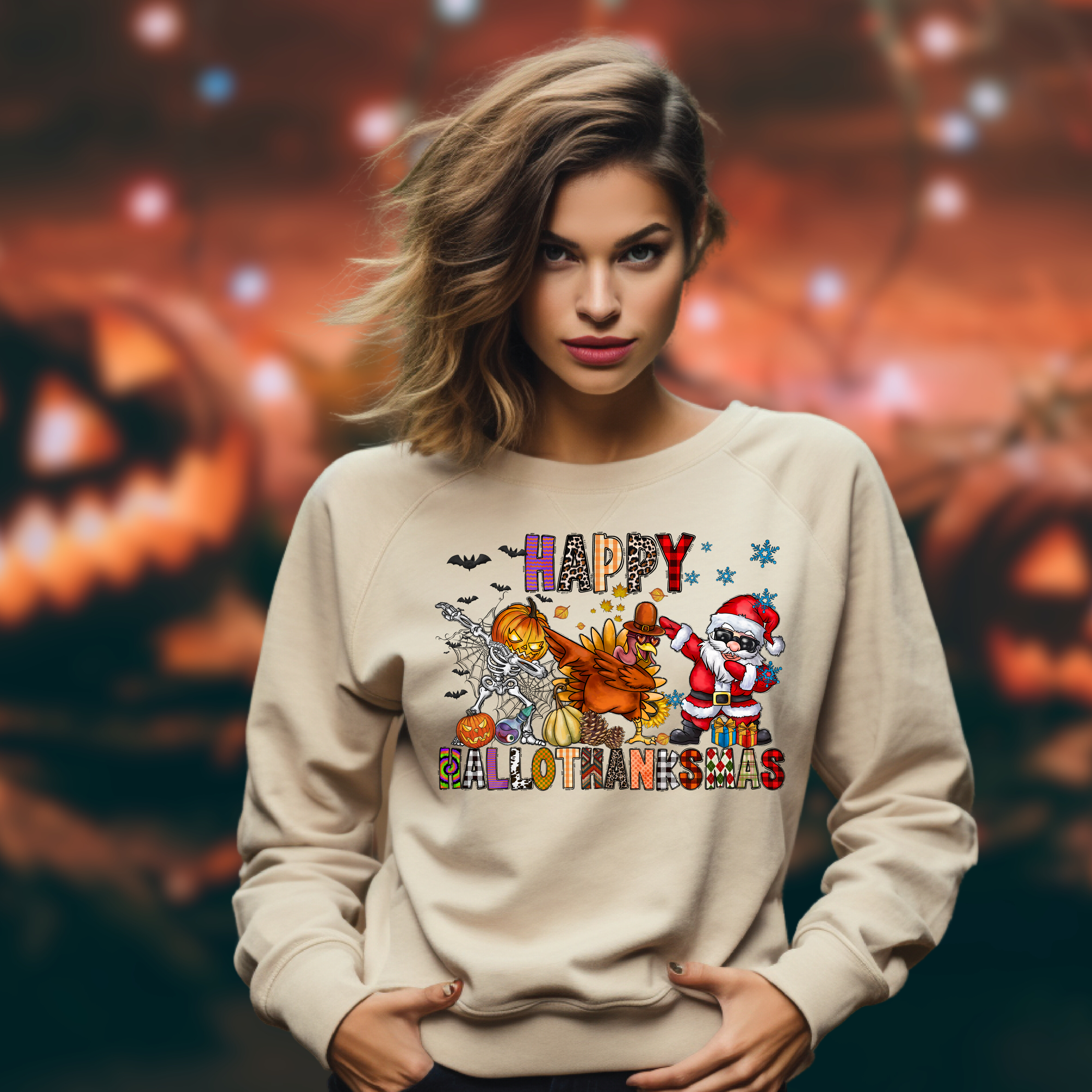 Happy Hallowthankmas Sweater V2