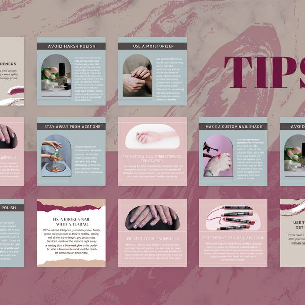 300 Nail Templates for Social Media
