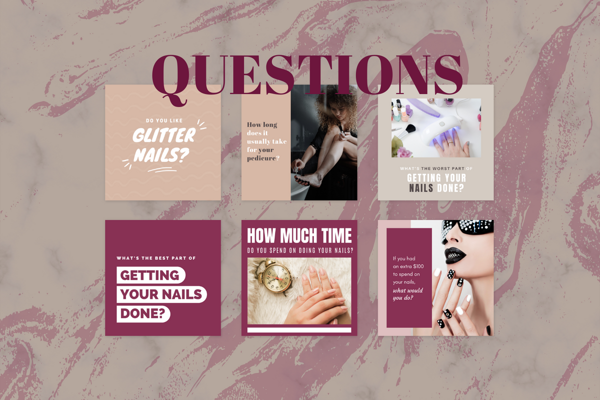 300 Nail Templates for Social Media