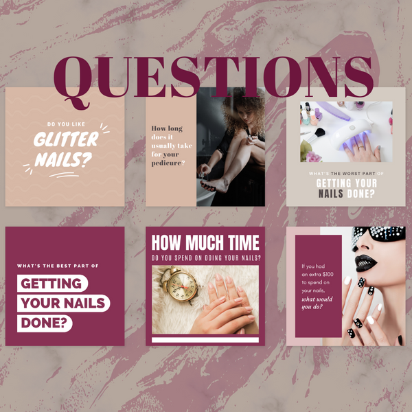 300 Nail Templates for Social Media