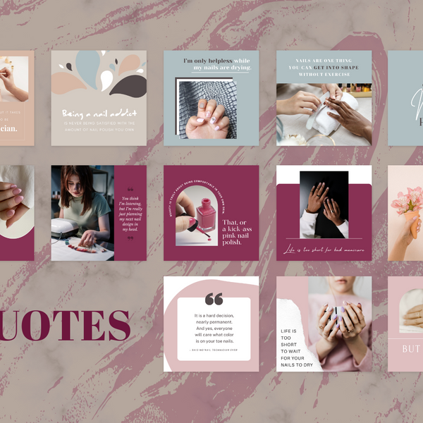 300 Nail Templates for Social Media